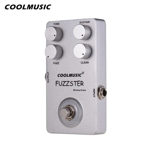 Fuzzster: Efeito de Distortion para Guitarra Elétrica e Fuzz Bass com Acessórios de Liga C-FC1