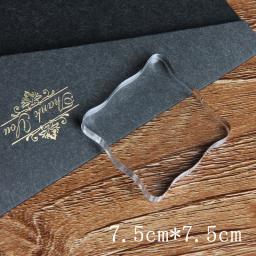 Bloco de carimbo acrílico claro transparente tijolo lidar com scrapbooking material cartão fazendo diário deco acessórios diy artesanato - Image 4