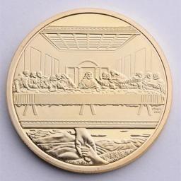 Moeda comemorativa de jesus, coleção de moedas comemorativas, presentes, liga, lembrança, moeda banhada a ouro, metal, imitação antiga - Image 1