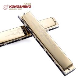Kongsheng tremolo gaita 24 buracos para iniciantes, orgão bucal com chave c/# c/d/# d/d/e/f # f/g/# g/a, instrumentos musicais, com caixa - Image 2