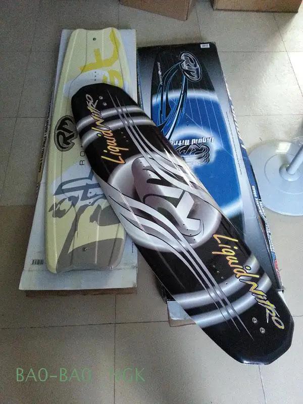 RM Folheado Água Esqui Board, Amassar Placa Dupla, Ajoelhar Board, Drrace Shoes, Preto - Image 1