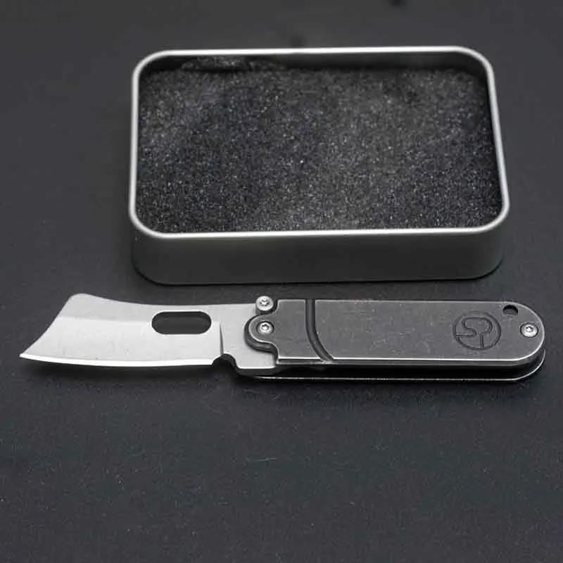 Mini faca dobrável de feijão, faca com lâmina de aço 440, cabo de aço para acampamento, caça, facas táticas de sobrevivência, faca de bolso para uso ao ar livre, ferramenta edc - Image 1