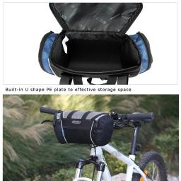 Roswheel bolsa de ciclismo para bicicleta 5l, cesta de ombro para guidão, tubo frontal - Image 6