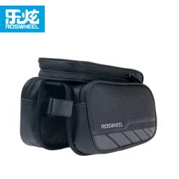 ROSWHEEL-Quadro de Bicicleta Frente Cabeça Bag, Tubo Superior Separável Bike Bag, Duplo IPouch Ciclismo, 5.7 "Celular, Acessórios de bicicleta - Image 5