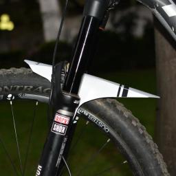 Para-lamas traseiro de bicicleta mtb, liberação rápida, garfo dianteiro, portátil, liberação rápida, preto e branco - Image 2