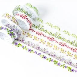 Fita adesiva decorativa, 7m, plantas fofas, árvore, washi, fita adesiva, decoração diy, scrapbooking, etiqueta, papelaria - Image 4