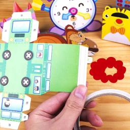 Papel de fundo de arte de dupla face para crianças, artesanato diy criatividade para crianças origami de desenhos animados - Image 2
