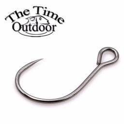 O Tempo-Barbless Único Crankbaits Gancho, Aço Carbono Alto, Big Eye Lure Ganchos, Bass Trout Pike Pesca, #4, 6, 8, 100Pcs - Image 1