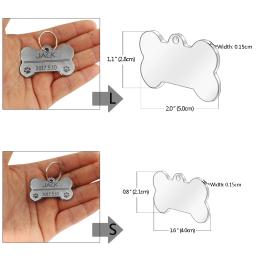 Etiqueta de identificação personalizada para cães e gatos, em aço inoxidável, personalizado, anti-perda, com nome e telefone, aniversário e gênero - Image 5