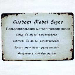 Sinais personalizados da lata do metal, placas retro, personalizado Wall Iron Art Poster, placas de matrícula personalizadas, 20x30 cm, 15x30 cm, Dropshipping - Image 1