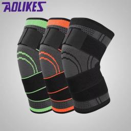 Joelheiras de compressão para corrida, ciclismo, fitness, suporte de compressão, náilon elástico, esportivo, manga para o basquetebol, 1 peça - Image 2