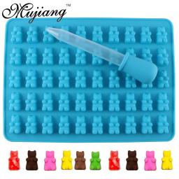 Mujiang-Silicone Bear Mold para Gummy Chocolate, Sugar Candy, Jelly Moldes, Snake Worms, Bandeja Ice Tube, Ferramentas de Decoração Do Bolo, 50 Cavidade - Image 3