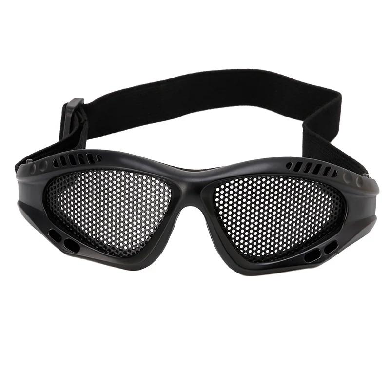Óculos de proteção para airsoft, óculos táticos ao ar livre antiembaçante com malha de metal 3 cores n06 - Image 1