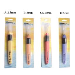 Gancho de crochê com luz led, agulha de tricô, ferramenta de tecelagem, faça você mesmo, ferramentas de tear, tamanho 2.5mm 3mm 3.5mm 5mm, cor aleatória - Image 6