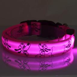 Coleira de nylon LED para animais de estimação, segurança noturna intermitente, Brilha no escuro, Cadeia de cabeça de animais elétricos para cães pequenos e médios - Image 6