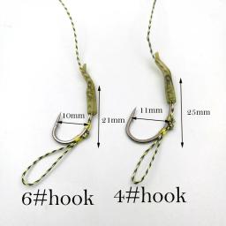 Anzóis combinados para pesca, equipamento de pesca artesanal, anzóis prontos para pescar, tamanho 4 #6 # - Image 4