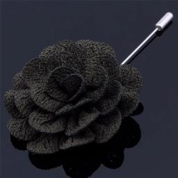 Flor lapela broches para ternos, unisex artesanal tecido pinos, broche longo, jóias na moda, nova chegada, barato, 1 peça - Image 4