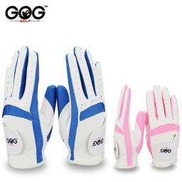 Luvas de golfe Gore genuínas para crianças, tecido pano, menino, menina, azul, rosa, mãos prática - Image 1