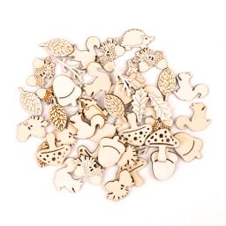 Animais De Madeira Em Forma De Ornamento Pendurado, Scrapbooking Artesanato Acessório, Decoração Para Casa, Pintura Artesanal, 25-30mm, 20Pcs - Image 1