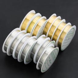 Fio de Metal para Joias, Beading, Dourado, Prata, Chapeado, Cabo de Cobre, Corda, DIY, Colar, Pulseira, Acessórios, 0.2-1mm - Image 5