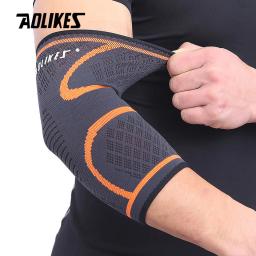 Aolikes-cotoveleira respirável para basquete, futebol, esportes, suporte para cotovelo, cotoveleira, suporte elástico, 1 peça - Image 2