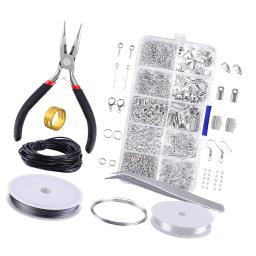Kit de iniciante para fazer joias, conjunto com 1 caixa, para brincos, pulseira, colar, descobertas, artesanato, diy - Image 6