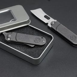 Mini faca dobrável de feijão, faca com lâmina de aço 440, cabo de aço para acampamento, caça, facas táticas de sobrevivência, faca de bolso para uso ao ar livre, ferramenta edc - Image 4