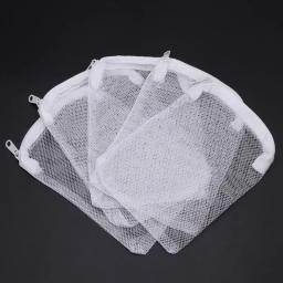 5 pçs saco de filtro de aquário tanque de peixes saco de malha com zíper lagoa líquida para bio bola de isolamento de carbono ativo armazenamento de peixes aquáticos pet filtro - Image 1
