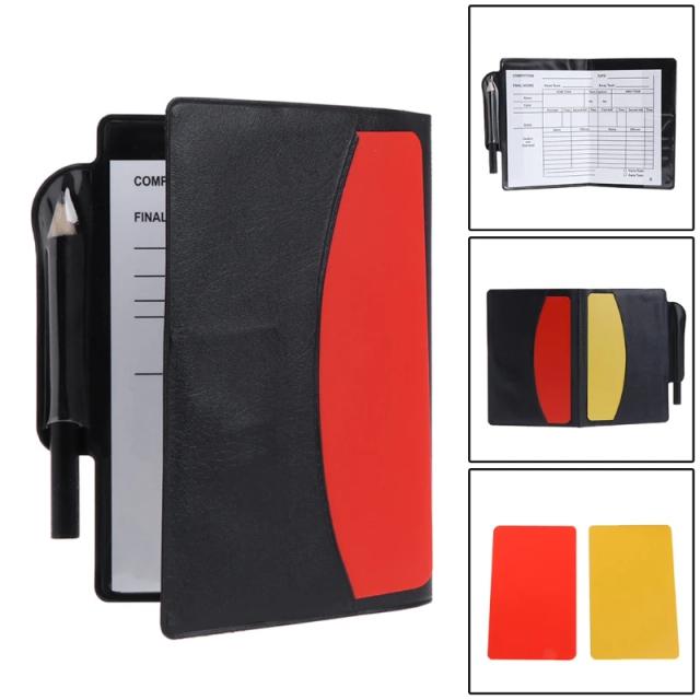 Carteira de Arbitragem para Esportes com Cartões Vermelho e Amarelo para Futebol e Entretenimento