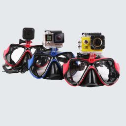 Máscara de mergulho com snorkel 3 em 1, snorkel, tubo subaquático, à prova d'água, óculos de natação, com capa de óculos para câmera gopro xiaomi - Image 6