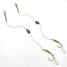 Anzóis combinados para pesca, equipamento de pesca artesanal, anzóis prontos para pescar, tamanho 4 #6 # - Image 2
