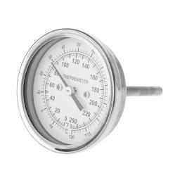 Termômetro frontal de fabricação de cerveja, de aço inoxidável, celsius, fahrenheit, medidor de temperatura da destilação, 1/2 ''npt (haste de 2'') - Image 1