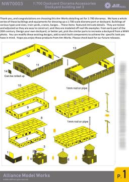 1/700 dockyard diorama acessórios-conjunto de construção de estaleiro 3 (modelo de construção militar de metal, não montado) - Image 6