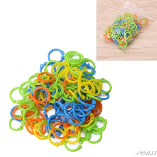 Conjunto de 100 Marcadores Coloridos para Tricô e Crochê - Ferramentas DIY Essenciais para Artesanato