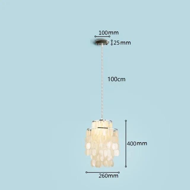 Luminária pendente moderna, criativa, concha, luz led nórdica, iluminação para casa, quarto, ferro - Image 1