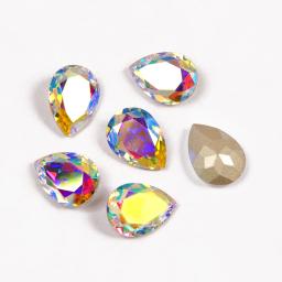 YANRUO-Strass extravagantes para artesanato de costura, gota pêra, diamante pedras, ornamentos brilhantes, acessórios - Image 2
