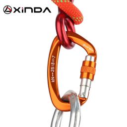 Xinda-D-Shape Mosquetão para Escalada Segurança, Fivela de Segurança, Master Lock, Rock ao ar livre, Equipamento Portão, 25kN - Image 4