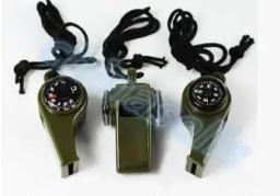 3 in1 acampamento caminhadas engrenagem de sobrevivência emergência apito bússola termômetro ao ar livre precisa armygreen cor com corda - Image 2