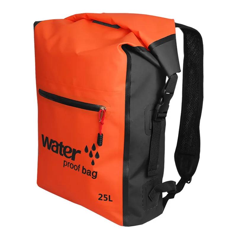 PVC natação impermeável saco seco, correias duplas, rafting esportes, caiaque, canoagem, kit de viagem, mochila, armazenamento, 25L - Image 1