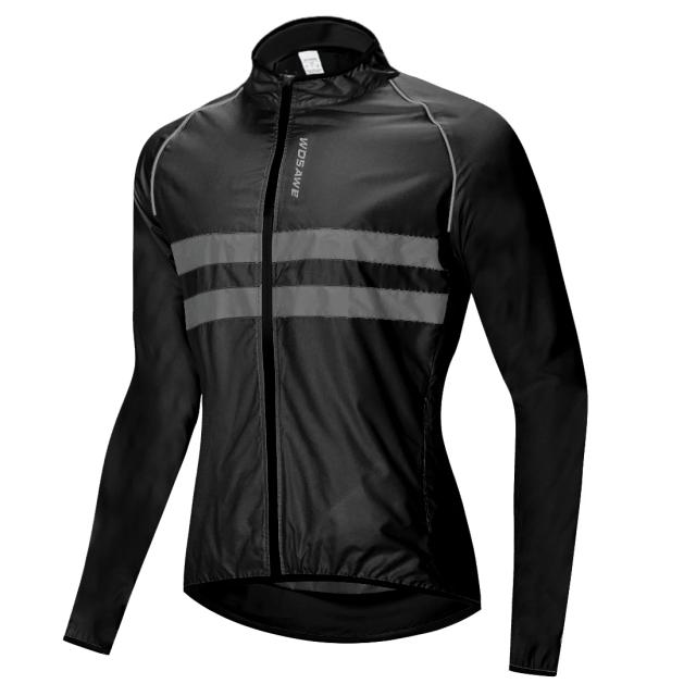 Jaqueta de Ciclismo Masculina Wosawe Alta Visibilidade e Secagem Rápida para Estrada e MTB