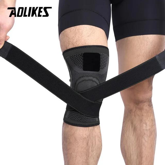 Joelheira Profissional AOLIKES para Esportes - Bandagem Respirável Ideal para Basquete, Tênis e Ciclismo (1 Unidade)