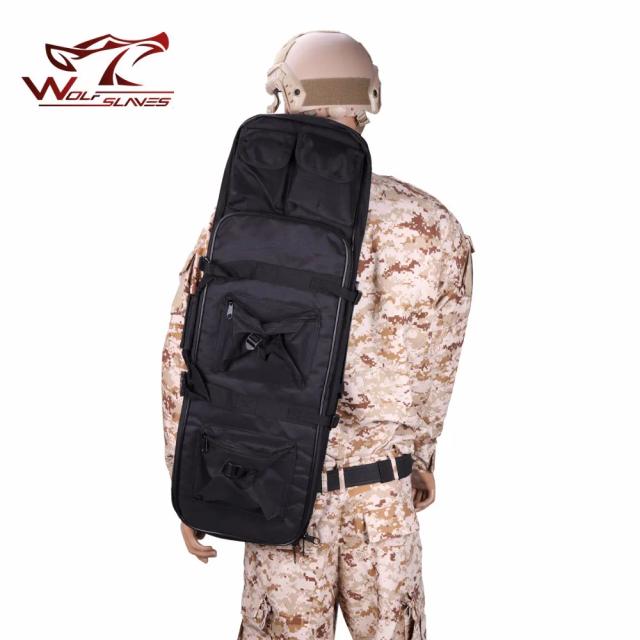 Estojo Tático Duplo para Rifle de Ar 85cm com Capa de Paintball e Bolsa de Ombro Único para Airsoft e Espingarda