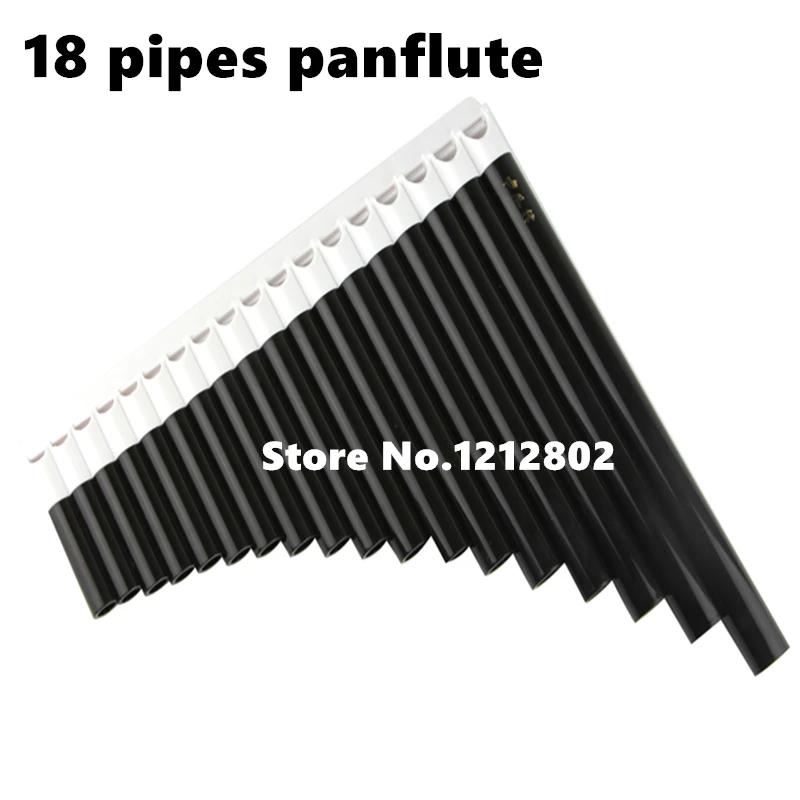 Flauta pan 18 tubos abs instrumento de vento panpipe artesanal flauta com chave c instrumentos musicais folclóricos panflauta 18 flauta - Image 1