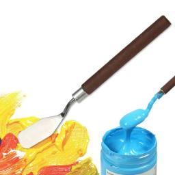 Paleta de pintura espátula raspador, 5 peças de aço inoxidável ferramentas de desenho conjunto de suprimentos de arte para pintura a óleo do artista mistura de cores - Image 6