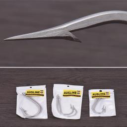 Leo 2pc mar profundo oceano gancho de pesca para peixes grandes anzóis de aço inoxidável tubarão atum tarpon florida mosca gabarito bacalhau produto de pesca - Image 3