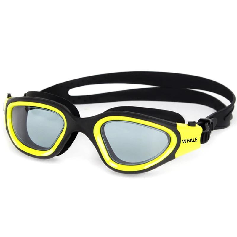 Óculos de natação de silicone ajustáveis para homens e mulheres, lente transparente, anti-nevoeiro, proteção UV, impermeável, adulto, piscina - Image 1