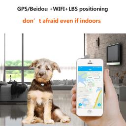 Mini rastreador gps para animal de estimação, coleira, ip68 à prova d'água, 5 dias de espera, geo-fence, com chamada de voz, wifi, lbs, aplicativo gratuito - Image 2