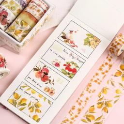 Conjunto De Fita Adesiva Washi, Adesivos De Papel Japoneses, Washitape Flor De Scrapbooking, Famosa Série De Mar E Floresta, Estacionária, 10Pcs - Image 3