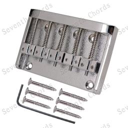 Conjunto de 5 cordas ponte cromada para baixo, acessórios para peças de instrumentos musicais - Image 2
