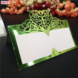 Cartões de nome cortados a laser, 10/50/100 peças, cartões para convidados, festa de casamento, decoração de mesa, nome, cartão de casamento, decoração 7z - Image 2